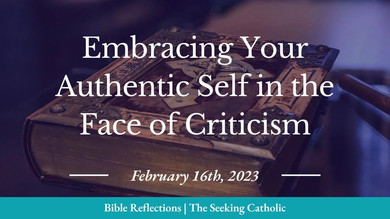 Bible reflections - Embracing Your Authentic Self in the Face of Criticism